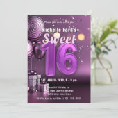 輝く甘い16パープルエレガンスの輝き 招待状 (スタンド正面)