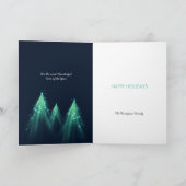 輝く白熱［赤熱］光を放つクリスマスツリーカード カード (内部)