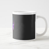輝く目の紫色のエイリアン ジャンボコーヒーマグカップ (右)