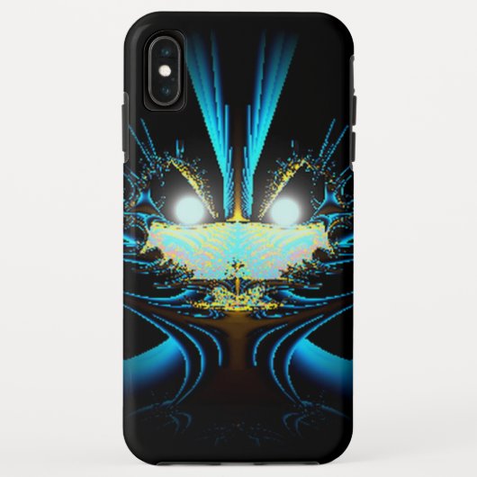 輝く目を持つルミナスブルーの生き物  Case-Mate iPhoneケース (裏面)
