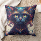輝く瞳の宇宙猫 クッション (ブランケット)