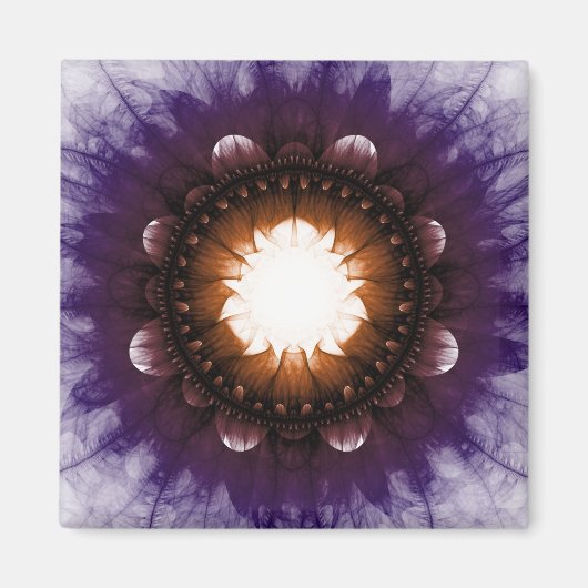 輝く神秘的な象徴オーナメント マグネット (正面)