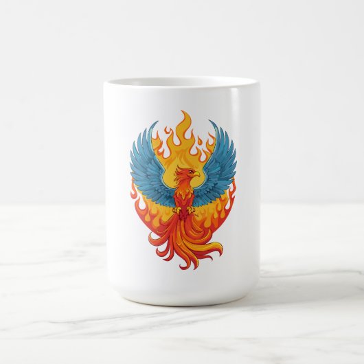 輝く神話のファンタジーフェニックスバード コーヒーマグカップ (中央)