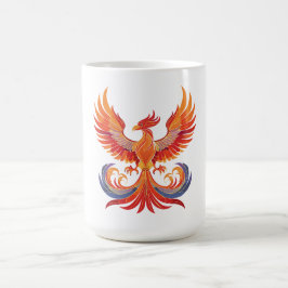 輝く神話の幻想的なフェニックス コーヒーマグカップ