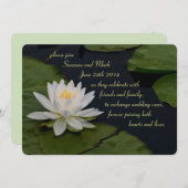 輝く禅の水蓮の花 招待状 (正面/裏面)