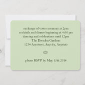 輝く禅の水蓮の花 招待状 (裏面)