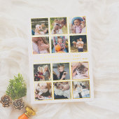 輝く私たちの年のミニマリスト12写真クリスマス 箔シーズンカード