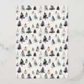 輝く私たちの年のミニマリスト12写真クリスマス 箔シーズンカード (裏面)