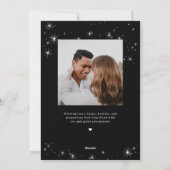 輝く空のハッピーニューイヤー写真カード シーズンカード (裏面)