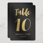 輝く約束両面テーブルナンバーカード 招待状 (正面/裏面)