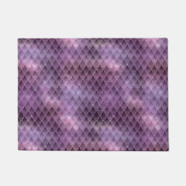 輝く紫とグリッターグラデーション・ドラゴンはかりで測 ドアマット