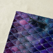 輝く紫とグリッターグラデーション・ドラゴンはかりで測 ビーチタオル (インサイチュ)