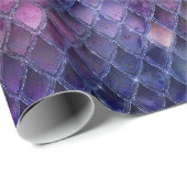 輝く紫とグリッターグラデーション・ドラゴンはかりで測 ラッピングペーパー (ロールコーナー)