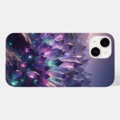 輝く紫のクリスタルクラスター携帯ケース - マジック Case-Mate iPhoneケース (裏面 (横))