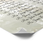 輝く紫のメイソンジャー ホタルのハートの葉の木 ポスター (角)