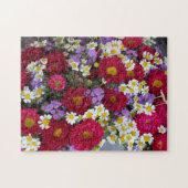 輝く紫の花模様パズル、11" x 14"、252ピース ジグソーパズル (横)