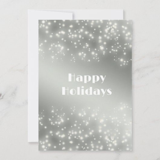 輝く緑のリース企業のクリスマス 招待状 (裏面)