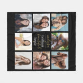 輝く美しい勇敢な写真コラージュ フリースブランケット (正面(横))