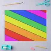輝く美しい虹のストライプ 薄葉紙 (クラフト)