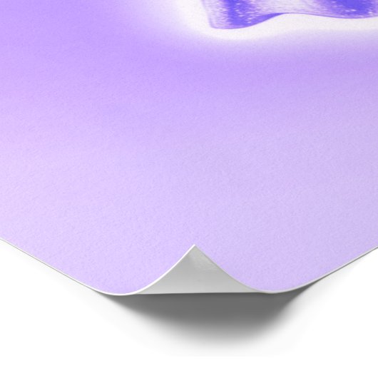 輝く翼を持つ紫色の守護天使 ポスター (角)