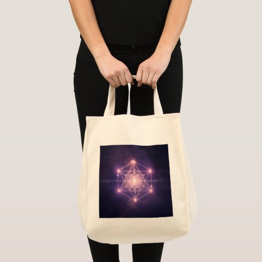 輝く聖なる幾何学宇宙光 トートバッグ (正面(商品))