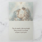 輝く聖家族の降誕シーン カード (内部)