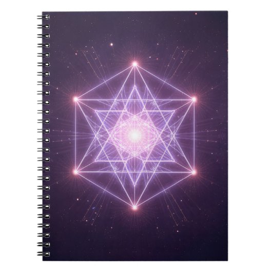 輝く聖幾何学星柄 ノートブック (正面)