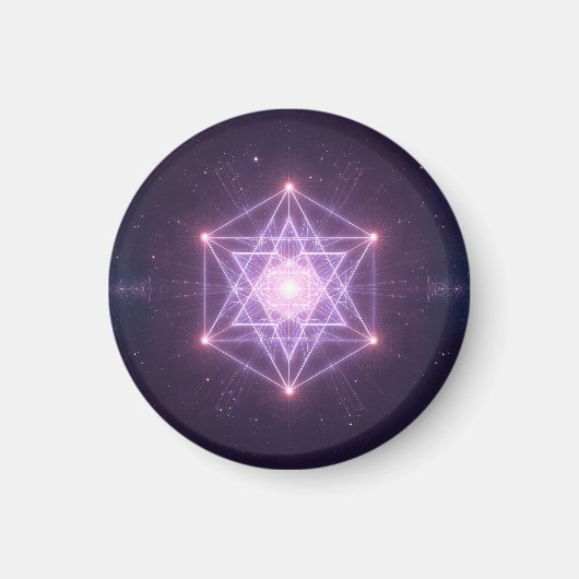 輝く聖幾何学星柄 マグネット (正面)