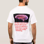 輝く脳の保存メッセージ Tシャツ (裏面)