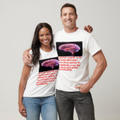 輝く脳の保存メッセージ Tシャツ (ユニセックス)