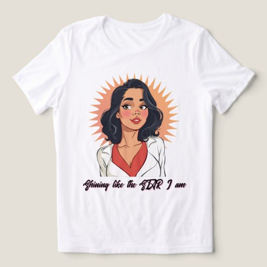 輝く自信-はっきりした美しい トライブレンドＴシャツ (デザイン正面)