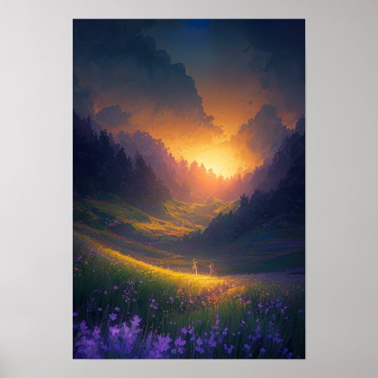 輝く色の谷 ポスター (正面)