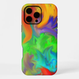 輝く色彩の波状抽象芸術 iPhone 16 PRO MAXケース