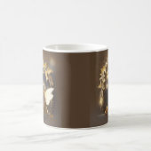 輝く花と可愛い秋の妖精 コーヒーマグカップ (中央)