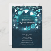 輝く花の夜 幻想的な庭園でのウェディング 招待状 (正面)