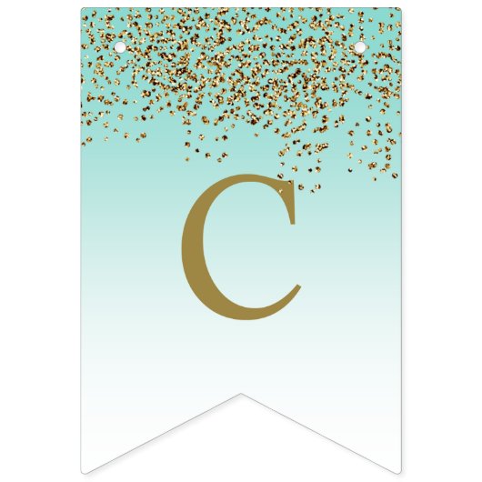 輝く花嫁GLAMおめでとうシャワーパーティー バンティングフラッグ (第1の旗)