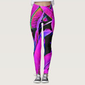 輝く葉のエレガンスパターン レギンス (正面)