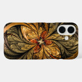 輝く葉の抽象的なフラクタルアート Case-Mate iPhoneケース (裏面 (横))