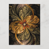 輝く葉Fractal Art ポストカード (正面)