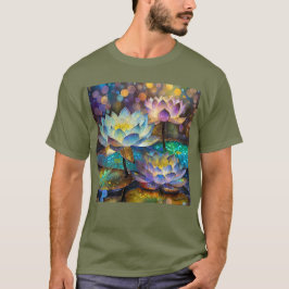 輝く蓮の花のトリオ Tシャツ