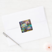 輝く蓮の花トリオ スクエアシール (封筒)