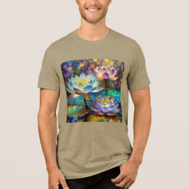 輝く蓮の花トリオ トライブレンドTシャツ