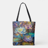 輝く蓮の花トリオ トートバッグ (裏面)