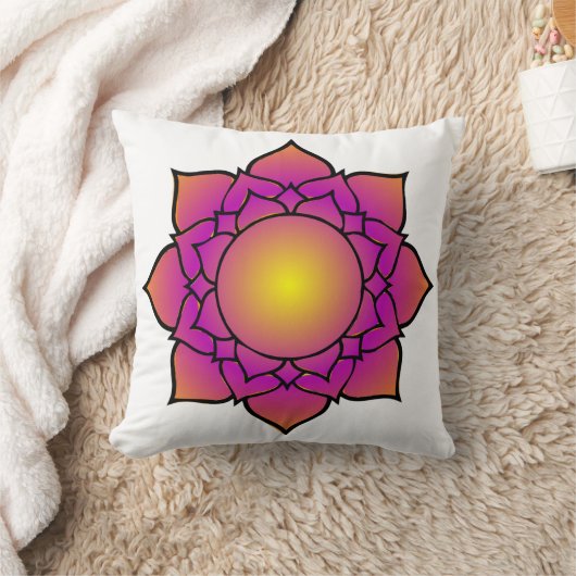 輝く蓮の花 クッション (ブランケット)