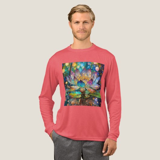 輝く蓮の花 トライブレンドTシャツ (正面全体)
