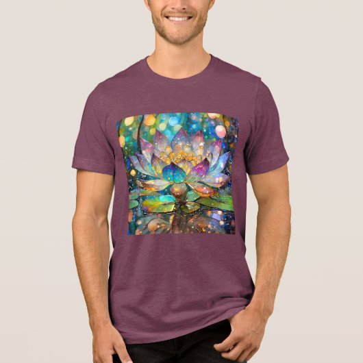 輝く蓮の花 トライブレンドTシャツ (正面)