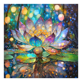輝く蓮の花 フォトプリント