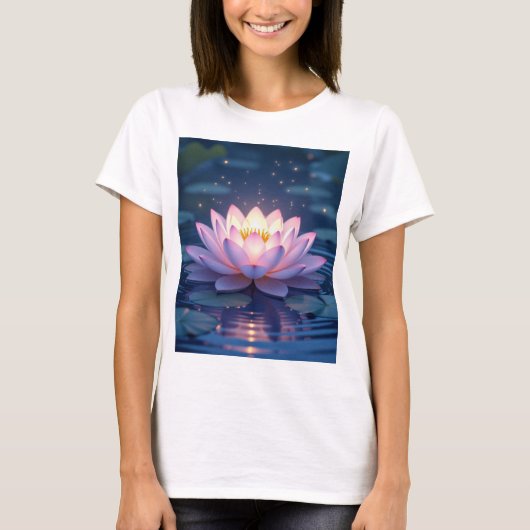 輝く蓮のTシャツ Tシャツ (正面)