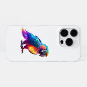 輝く虹のオウム iPhoneケース (裏面横)