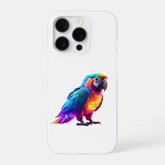 輝く虹のオウム iPhoneケース (裏面)
